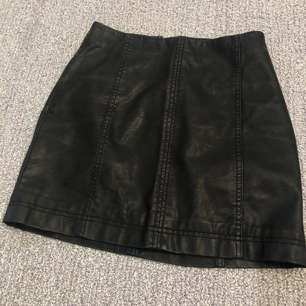 Free People Leather Skirt